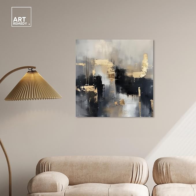 Art Remedy Daring Canvas Colorful Abstract Wall Art, Gallery Wrapped, 30" x 30"