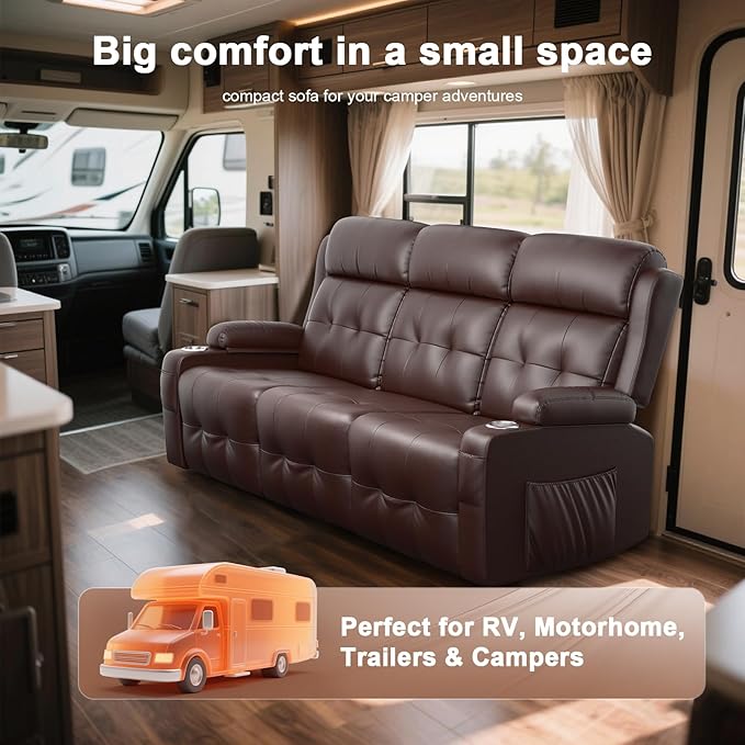 Recliner Sofa, Massage Reclining Sofa 3 Seater Sets Heavy Weight Capacity, RV Loveseat Clearance, Recliner Couch with Storage, Cup Holders, Wall Hugger Couches for Living Room
