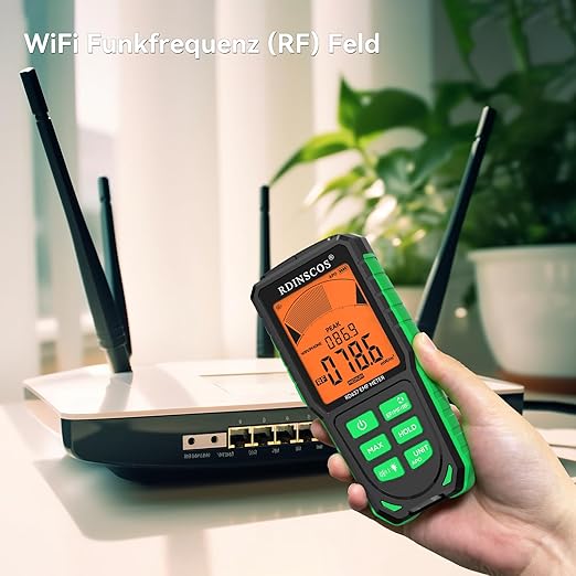 RDINSCOS EMF Detector, Detect All 3 Types of Electromagnetic Radiation Field in 1 EMF Meter for 5G, WiFi and Smart Meters, EMF Reader for Ghost Hunting Equipment Home, Office (Green)