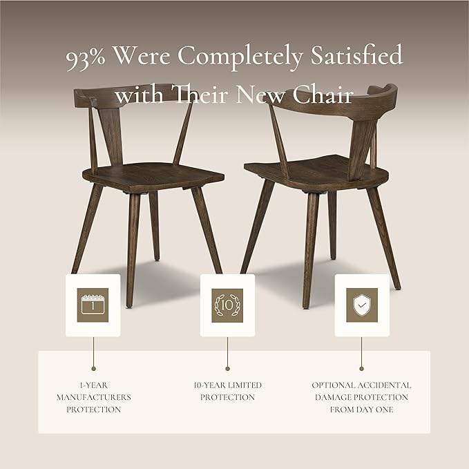 Poly & BARK Mid Century Modern Enzo Dining Chair in Tundra Brown