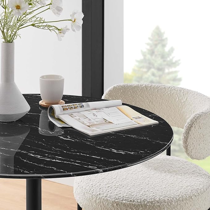 Modway Lippa Dining Table, 36", Black Black