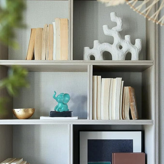 Loving Small Elephant Decor Statues, 3 Pcs Green Cute Elephant Figurines, Elephant Sculpture Decorative Objects for Bookshelf Home Decor