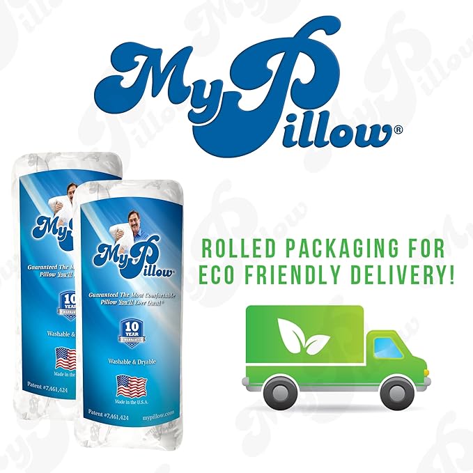 MyPillow Bedding Bed Pillows for Sleeping King Size, Set of 2, Gusseted for Back, Stomach or Side Sleepers - My Pillow Premium Pillow [King, Medium