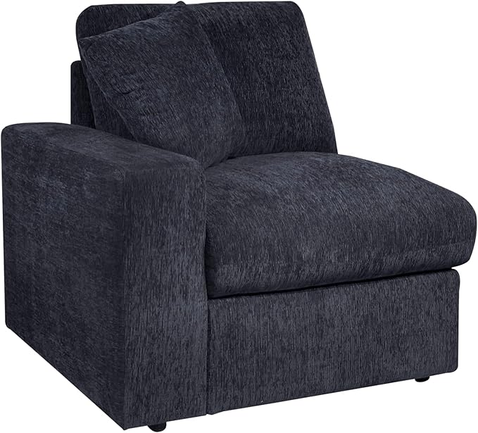 YOPTO 127" Modular Sectional Sofa,Modern Oversized Cloud Couch with Cup Holder&USB Port,7 Seat Convertible L-Shaped Chenille Sofas W/Ottoman,Pillows&Storage Box,Comfy Couches for Living Room,Dark Gray