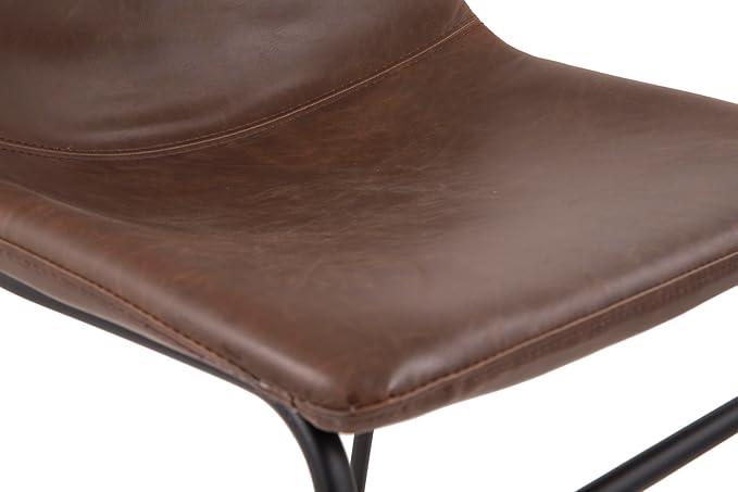 Signature Design by Ashley Mid Century Centiar 18.75" Dining Bucket Chair, 2 Count, Black and Brown