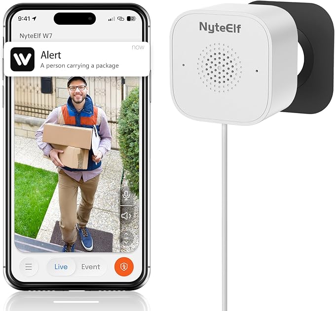 3MP Window Cameras for Home Security,Security Camera, 2K Full Color Night Vision, AI Human & Motion Detection, 24/7 Recording, Two-Way Audio, Easy Installation (White)