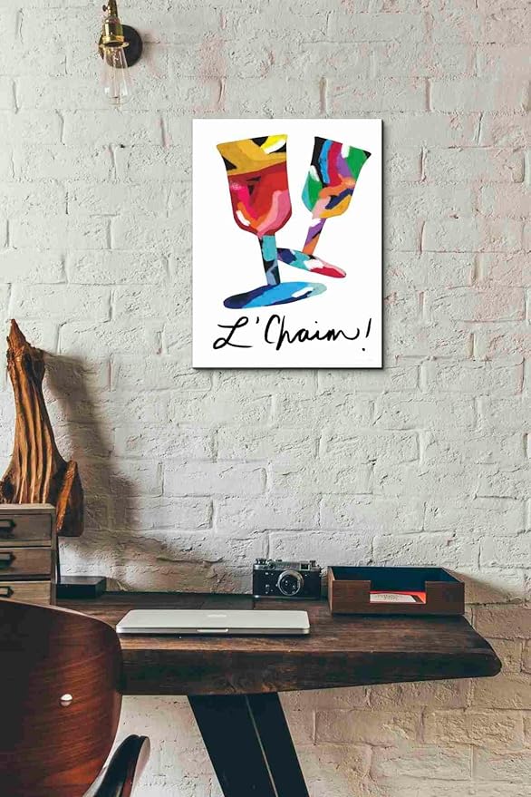 Epic Graffiti 'L'Chaim Glass' by Linda Woods, Canvas Wall Art, 12"x16"