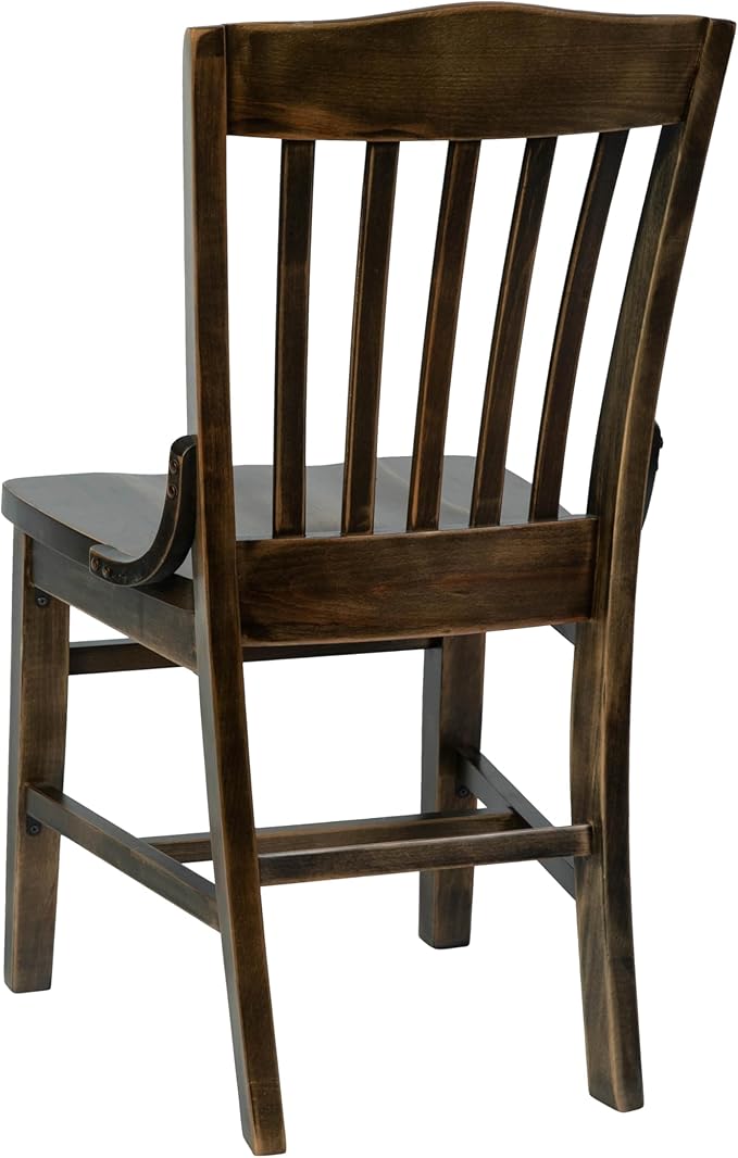 Flash Furniture Hercules School House Back Metal Restaurant Chair - Antique Copper Wood Seat and Frame