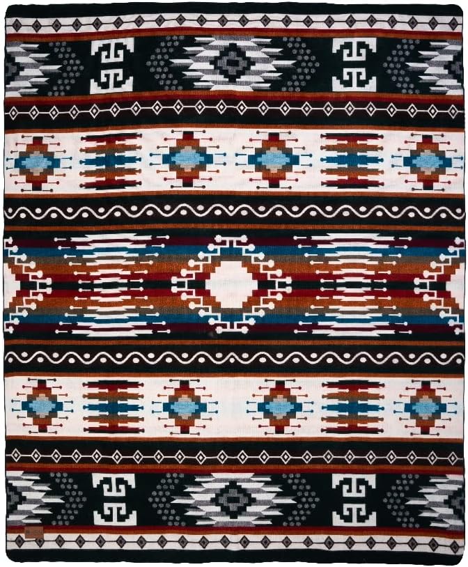 QISU Wool Blanket Throw | Large, Beautiful, Warm, Variegated, Handmade in Ecuador by Local Artisans | 94″ x 78″ | Ultra-Soft, Hypoallergenic, Breathable | Non-Itchy or Scratchy Fabric (Collard Trogon)