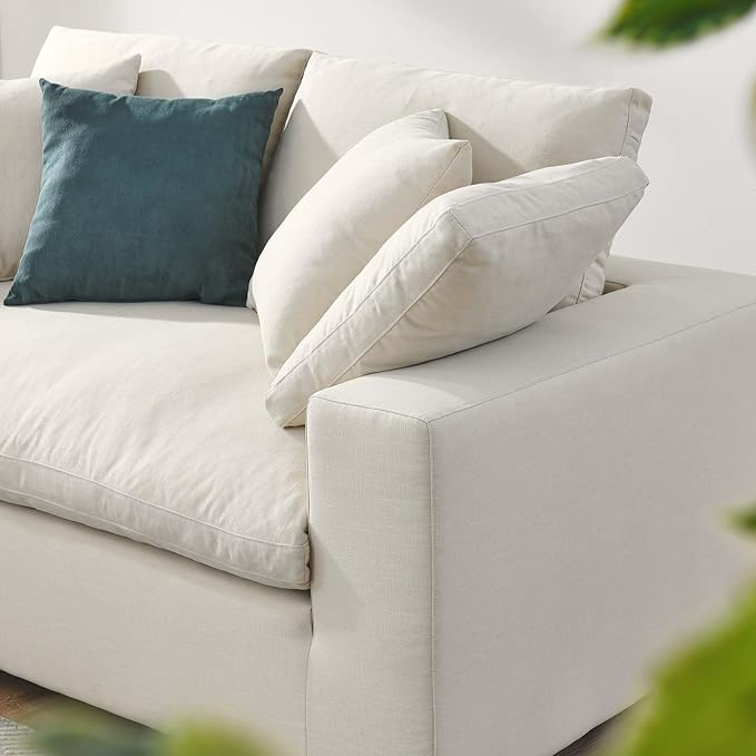 Modway EEI-4859-LBG Commix Down Filled Overstuffed Loveseat, Light Beige