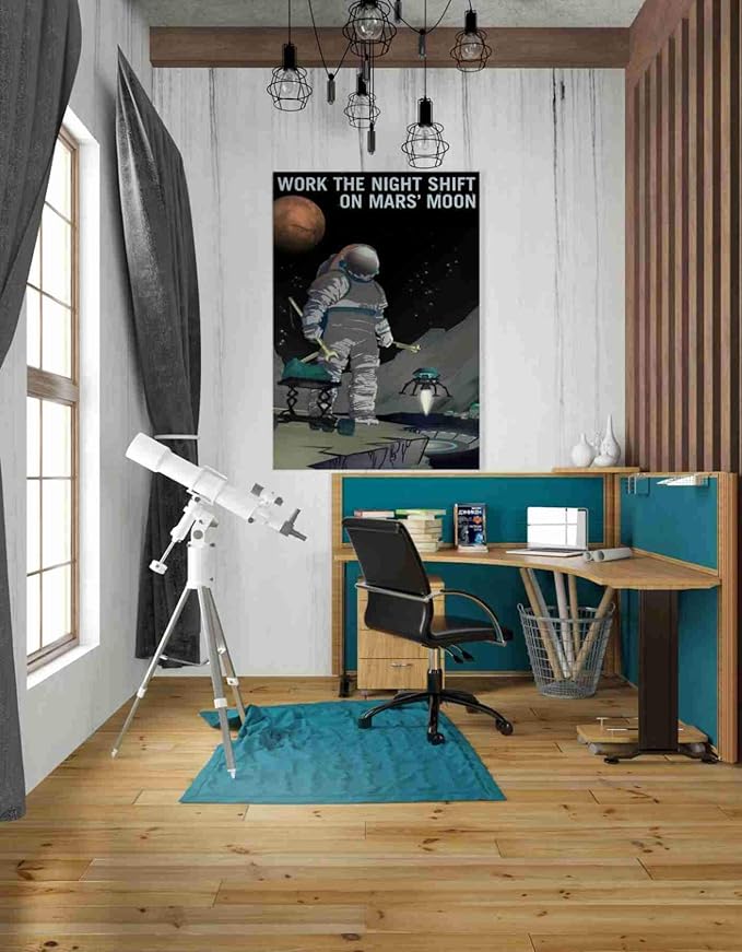 Epic Graffiti 'Mars Explorer Series: Work The Night Shift Space Canvas Wall Art, 26" x 40"