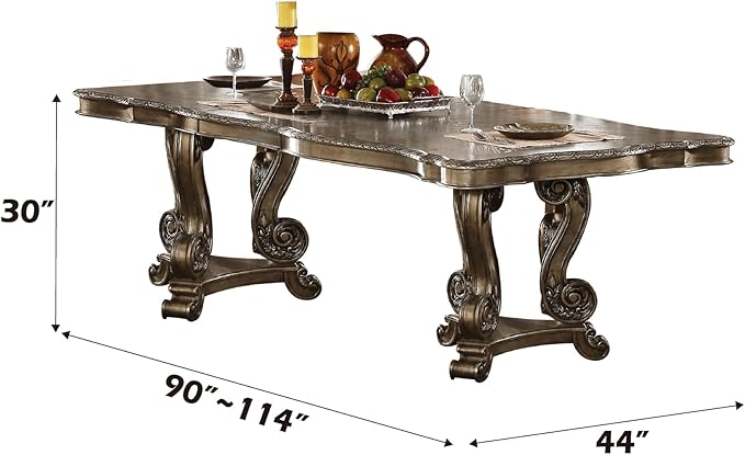 Acme Ragenardus Rectangular Wooden Extendable Dining Table in Vintage Oak