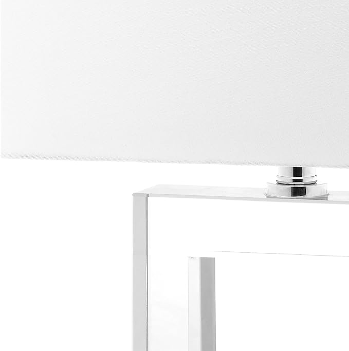 SAFAVIEH Lighting Collection Town Square Clear Crystal 21-inch Table Lamp with USB Charging Port