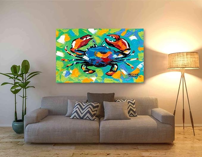 Epic Graffiti 'Seaside Crab II' by Carolee Vitaletti, Canvas Wall Art, 54"x40"
