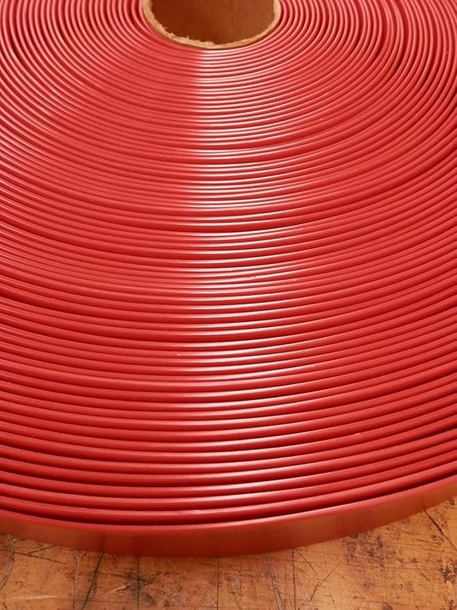 1.5" Vinyl Straps for Patio Chairs Repair Kit Strapping Outdoor Patio Furniture Repair 20' Matte Finish (Red) + 20 Rivets