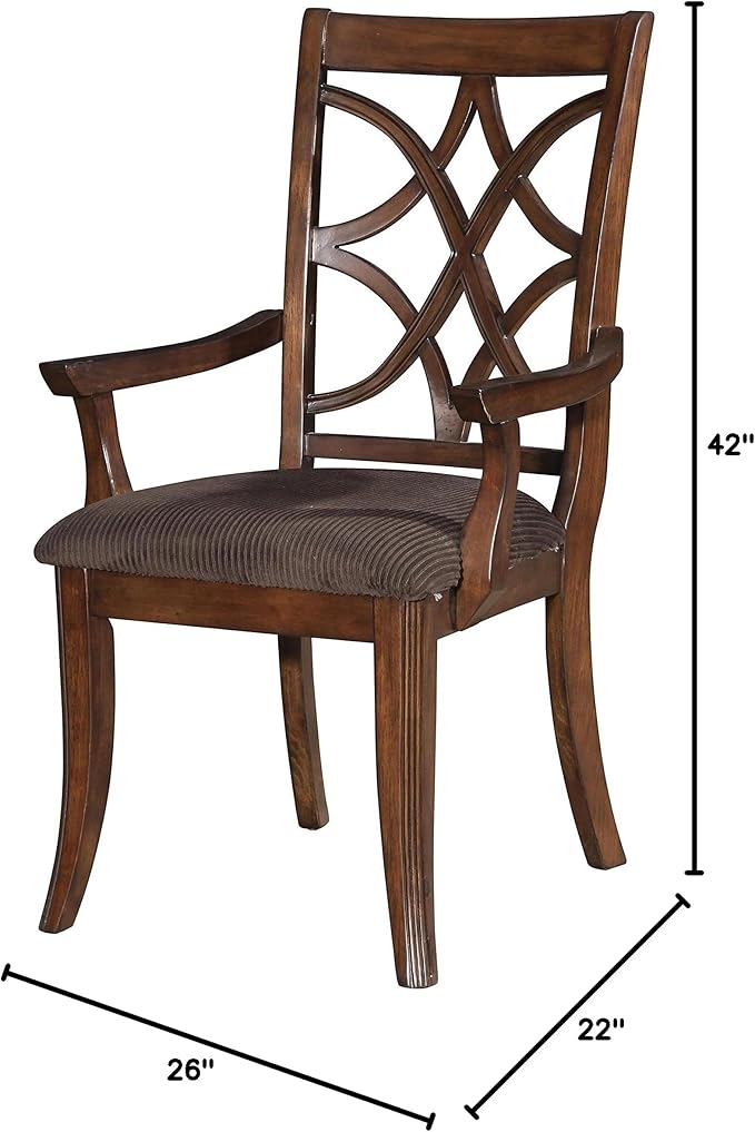 ACME Keenan Side Chair, Walnut Finish, Set of 2