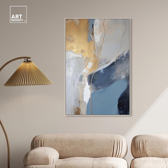 Art Remedy This Close Canvas Timeless Abstract Wall Art, Silver Frame, 30" x 45"