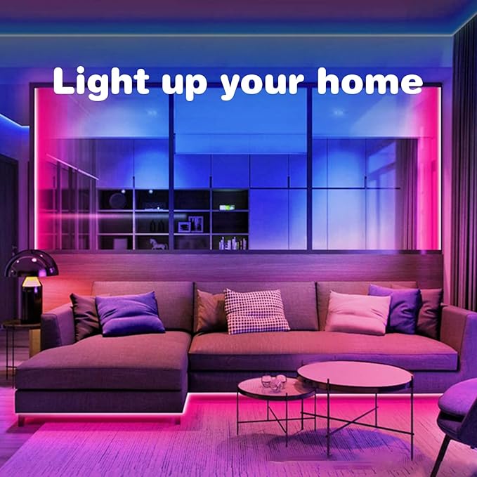 KSIPZE LED Lights, RGB+IC LED Lights for Bedroom, Smart APP Control LED Strip Lights, Music Sync, DIY Multiple Colors, Flexible Color Changing LED Strip Lighting for Home Room Decor (99FT)