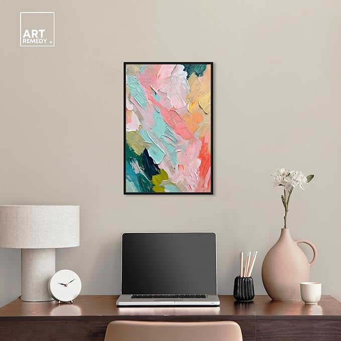 Art Remedy Pastel Layers Canvas Pastel Wall Art, Black Frame, 16" x 24"