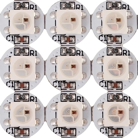 BTF-LIGHTING WS2812B 100PCS 5050SMD Individually Addressable Smart RGB LED Pixel for Arduino Single 1-led RGB LED Module Pixels Color Light White PCB Only DC5V Christmas(No Adapter or Controller)
