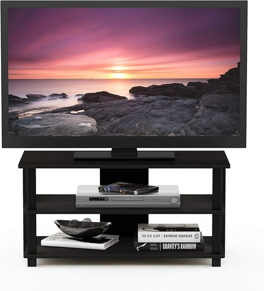 Furinno Sully 3-Tier Stand for TV up to 40, Espresso/Black