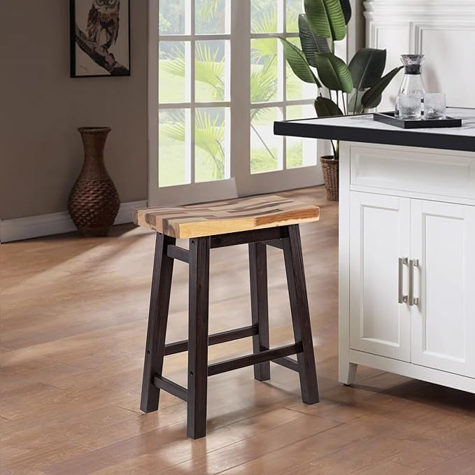 Boraam Sonoma Backless Saddle Kitchen Counter Stool - Blended Espresso