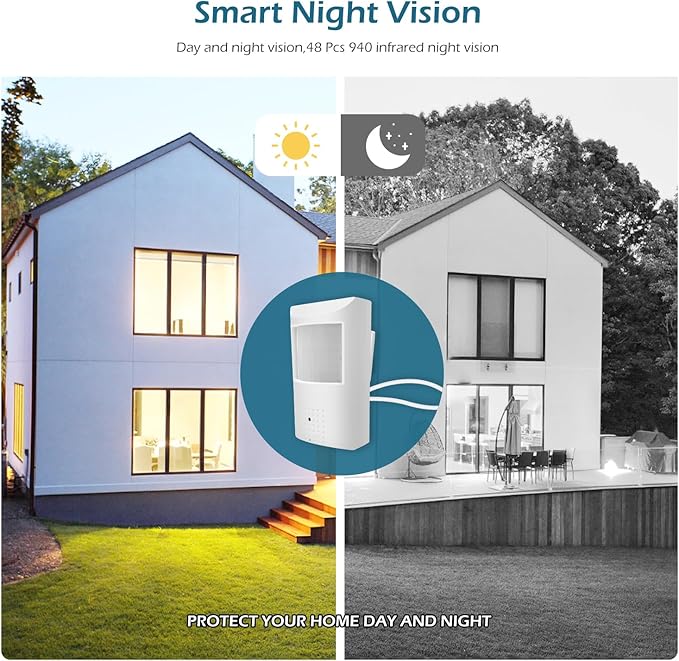 Audio 4MP(1440P) 3.7mm Lens Night Vision Mini IP 940nm Infrared IR led PIR Style P2P Indoor POE Motion Detector Security Camera for NVR/RSTP(NOT Wireless)