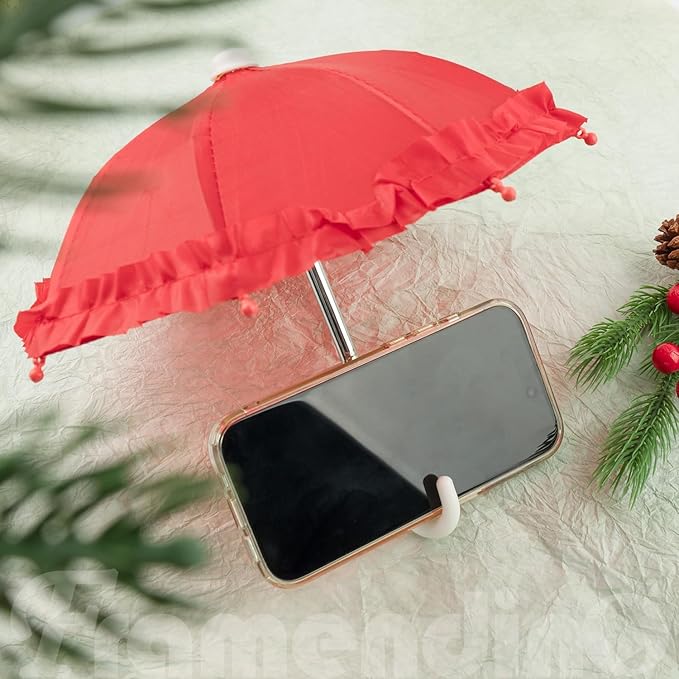 Framendino, 5 Pack 11 Inch Mini Umbrella for Home Photography Props Decoration Outdoor Plants Assorted Rainbow Colors