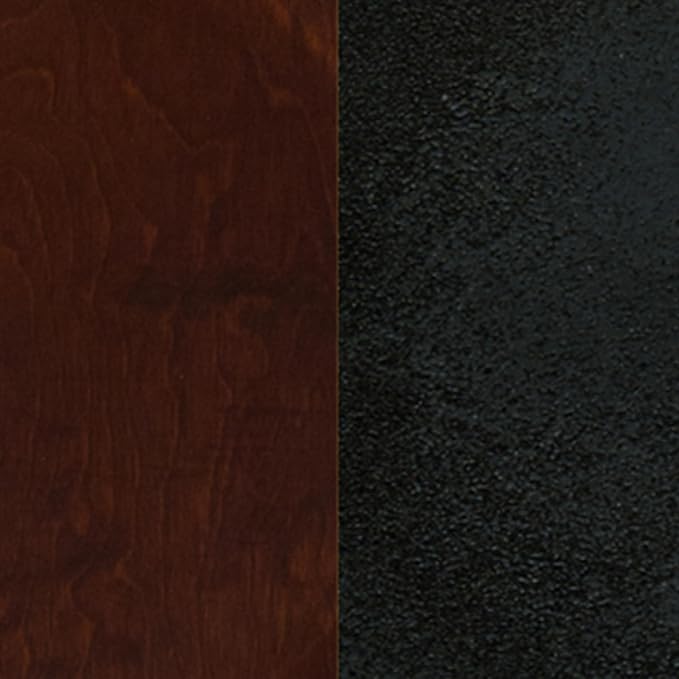 Flash Furniture HERCULES Series Black Window Back Metal Restaurant Chair - Walnut Wood Seat