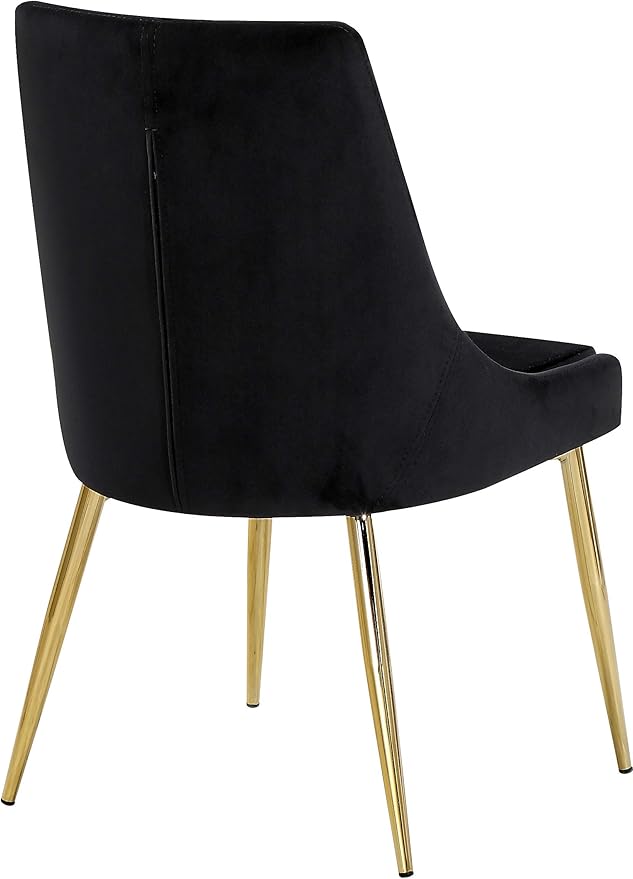 Meridian Furniture Karina Black Velvet Dining Chair (Set of 2)