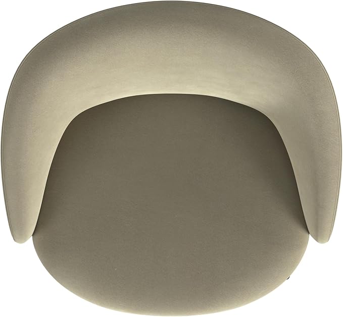 Homepop Home Decor | Upholstered Modern Accent Chair | Accent Chairs for Living Room & Bedroom | Decorative Home Furniture, Taupe Velvet