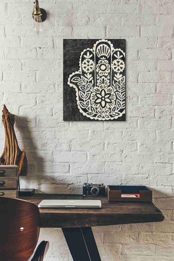 Epic Graffiti 'Night Hamsa II' by Chariklia Zarris Canvas Wall Art, 12"x16"