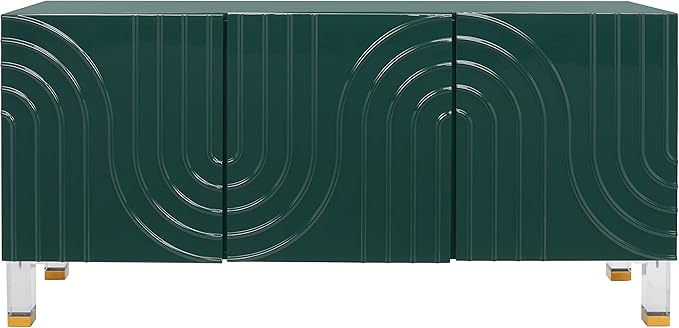 Safavieh Couture Home Saturn-Art Deco Moss Acrylic 3-door Sideboard