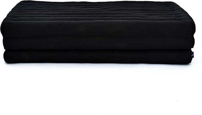 Leewadee Trifold Mattress XL – Comfortable Thai Massage Pad, Foldable Relaxation Floor Mattress Filled with Kapok, Perfect to Use as a Sleeping Mat 79 x 39 inches, Black
