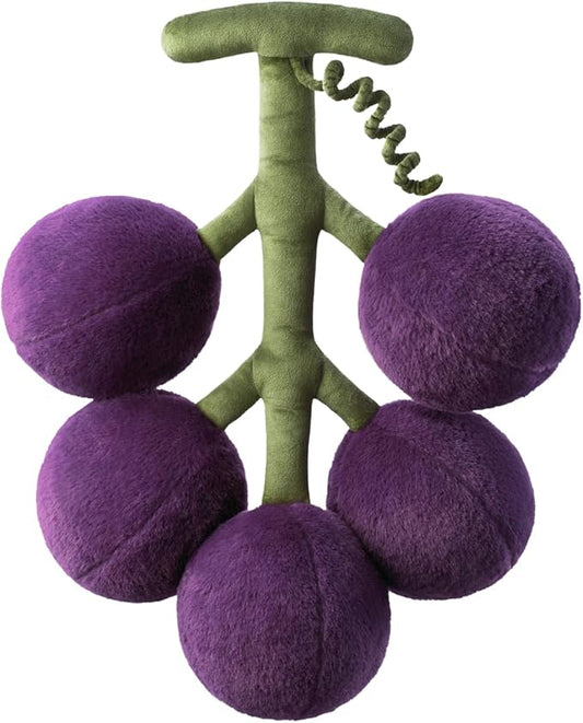 Phantoscope Fruit Shaped Pillows Series Grape Shape Throw Pillow, Fun Home Decor of Fruit Themed Shaped Cushions, Fall Decorative Shaped Pillow for Couch Bed and Chair, Purple, 18 x 13 inches