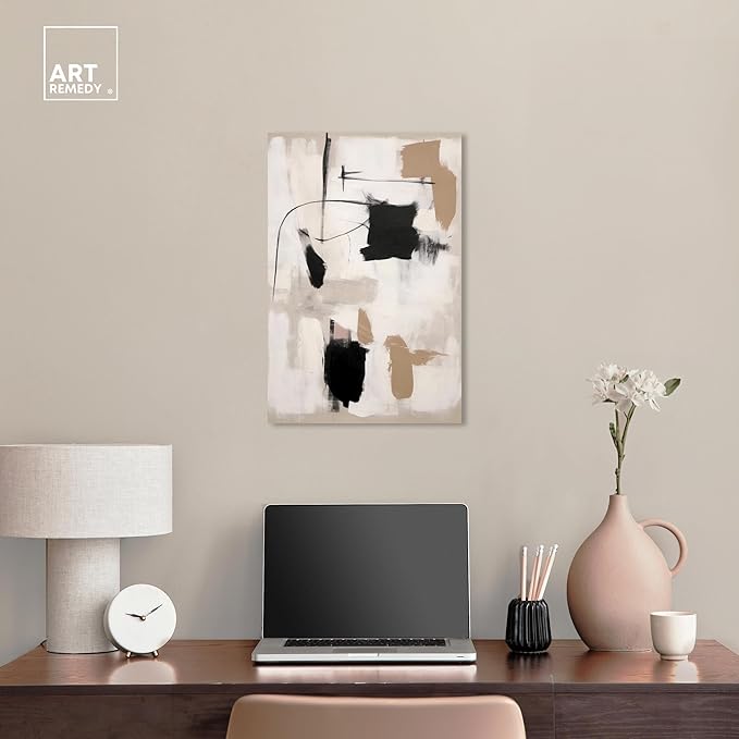 Art Remedy Strings in Abstraction Canvas Muted Abstract Wall Art, Gallery Wrapped, 16" x 24"