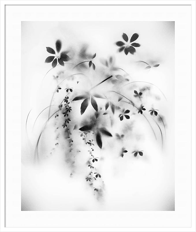 Amanti Art Framed Wall Art Print 41x35 Natural Floral Veil by Teis Albers, Nature Wall Art, Modern Contemporary Decor, Oversize Poster Painting Artwork for Living Room, Bedroom, Bathroom, Kitchen,