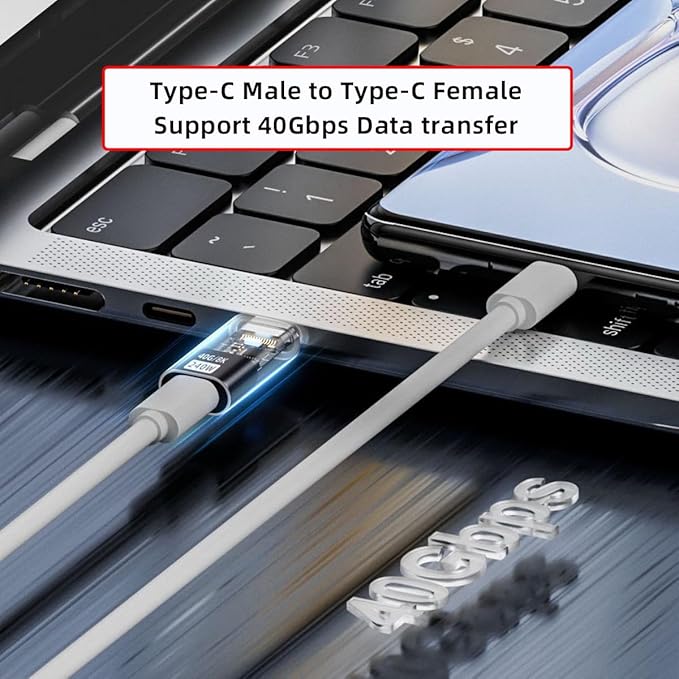 CY 3pcs/lot Type-C Smart LED USB-C to USB3.2 Type-A Adapter OTG 10Gbps 40Gbps 120W 240W Data Fast Charging Tester Detector