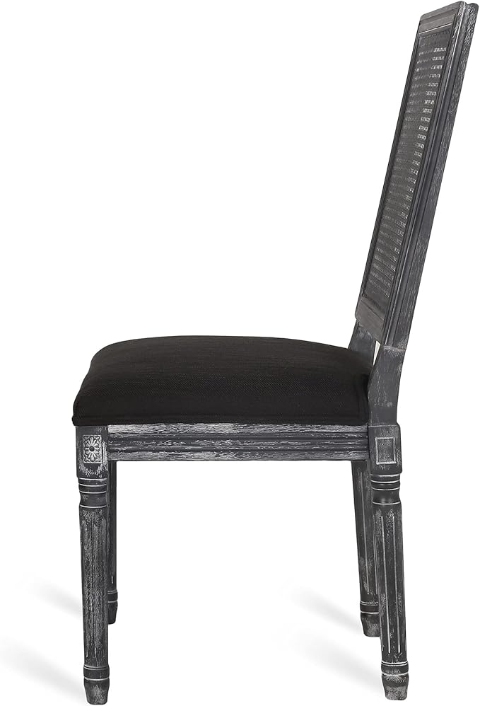 Christopher Knight Home Regina Dining Chair, Black + Gray