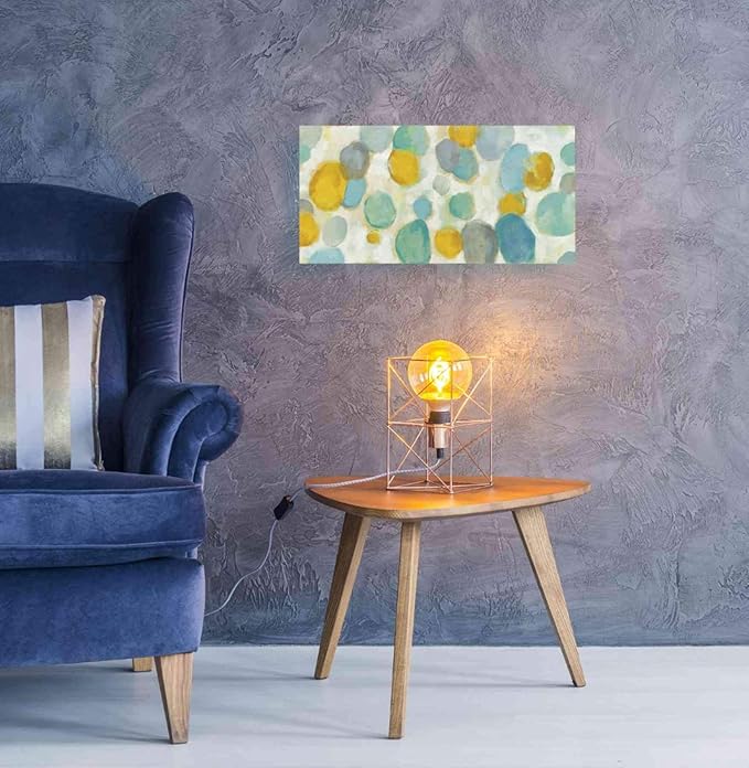 Epic Graffiti 'Painted Pebbles' by Silvia Vassileva, Canvas Wall Art, 24"x12"