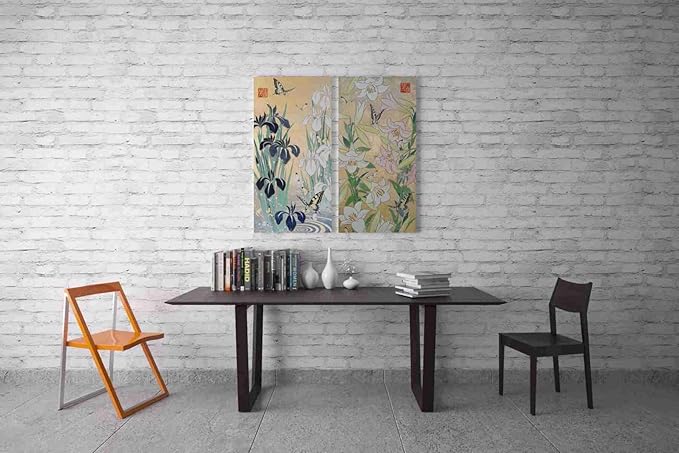 Epic Graffiti 'Lily and Butterfly' by Zigen Tanabe, Canvas Wall Art, 12"x24"
