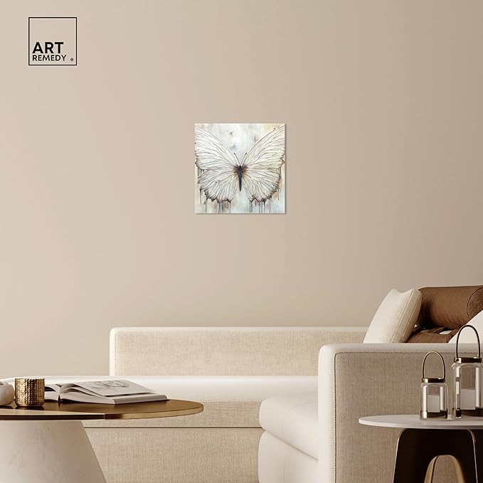 Art Remedy Neutral Beauty Chic Farmhouse Canvas Wall Art, Gallery Wrapped, 20"x20"