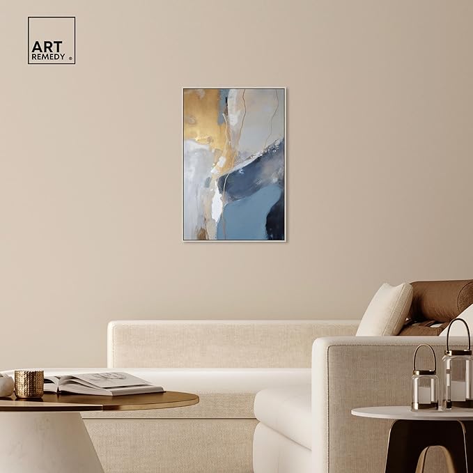 Art Remedy This Close Canvas Timeless Abstract Wall Art, Silver Frame, 24" x 36"