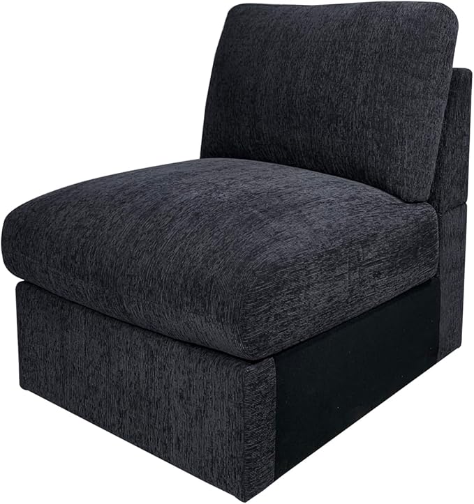 Ball & Cast 127" Oversized Modular L-Shaped Sectional Sofa,Large Chenille Upholstered Couch 7 Seat with Ottoman,Cup Holder&USB Port,Comfty Sectionals W/Pillows&Storage Box,for Living Room,Dark Gray