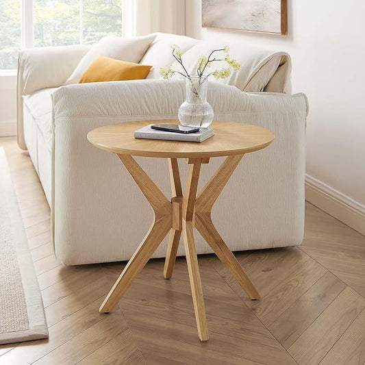 Modway EEI-6558-OAK Crossroads 24” Round Wood Side Table, Oak