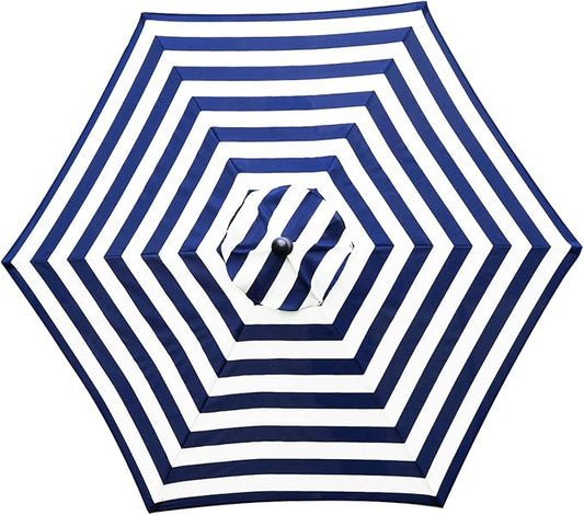 Sunnyglade 7.5ft Patio Umbrella Replacement Canopy Market Umbrella Top Outdoor Umbrella Canopy with 6 Ribs