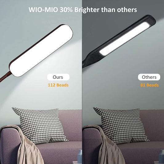 Led Floor Lamps with 15w/1000lm Bright LED Floor Lamp with Stepless Adjustable 3000K-6000K Colors and Dimmer, Remote and Touch Control Reading Lamp, Adjustable Floor Lamp for Living Room