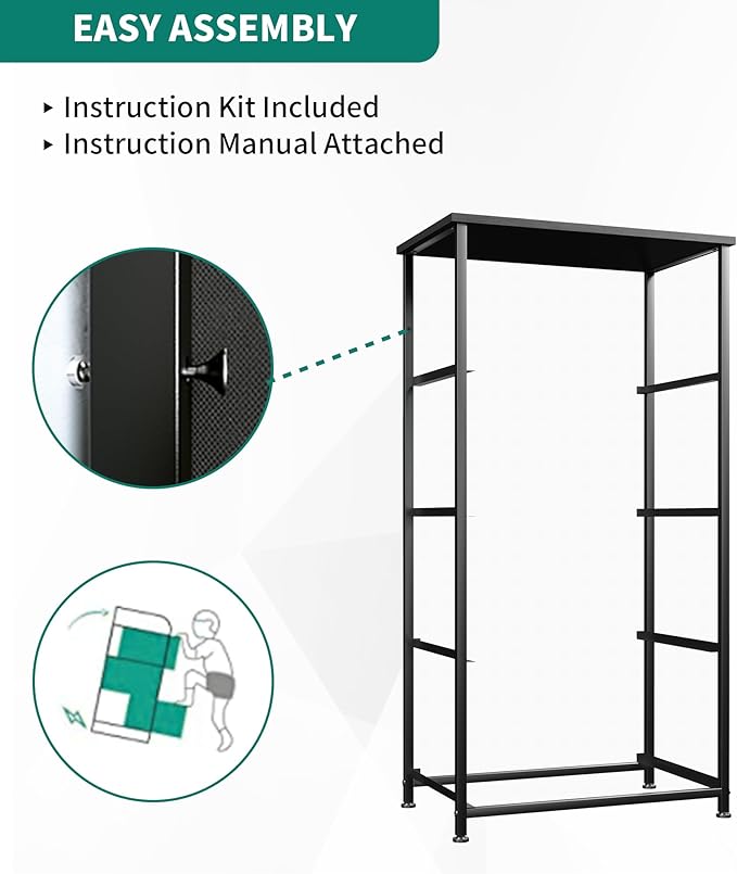 YITAHOME Dresser with 4 Drawers - Fabric Storage Tower, Organizer Unit for Hallway, Closets - Sturdy Steel Frame, Wooden Top & Easy Pull Fabric Bins