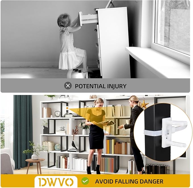 DWVO 5-Tier Geometric Bookshelf, S Shaped Bookshelf Modern Freestanding Display Shelves, Geometric Bookcase Decorative Storage Shelving for Living Room, Home Office, White