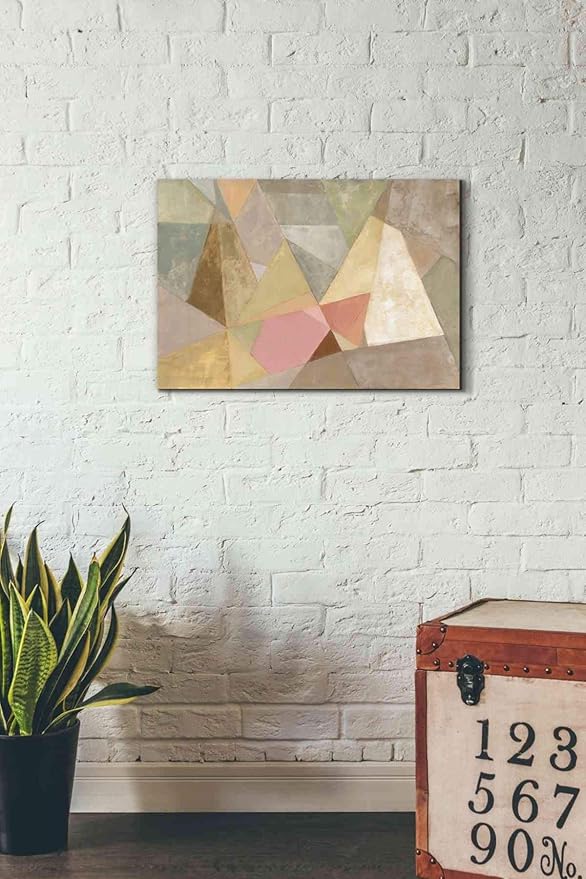Epic Graffiti 'Geometric Abstract' by Silvia Vassileva, Canvas Wall Art, 26"x18"